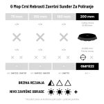 G Mop Crni Rebrasti Sunđer Za Poliranje - Image 2